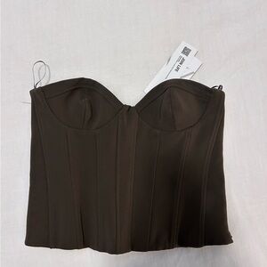 NWT Zara Strapless Corset Top